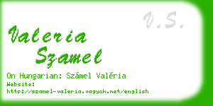 valeria szamel business card