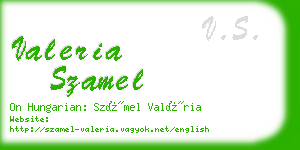 valeria szamel business card